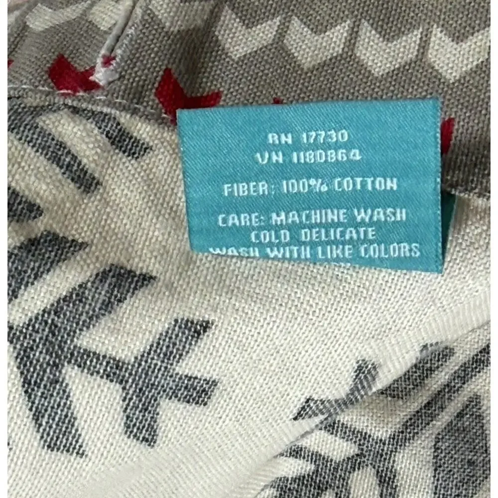 Winter Themed Fabric Shower Curtain Snowflakes Holiday Christmas Cotton